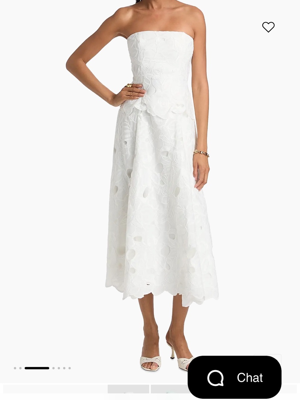 As It May Isla Strapless Lace Midi-dress